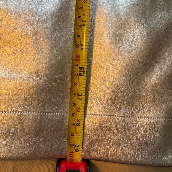 NWT Maeve by Anthropologie Colette Silver Cropped Wide-Leg Metallic Pants - Picture 13 of 13